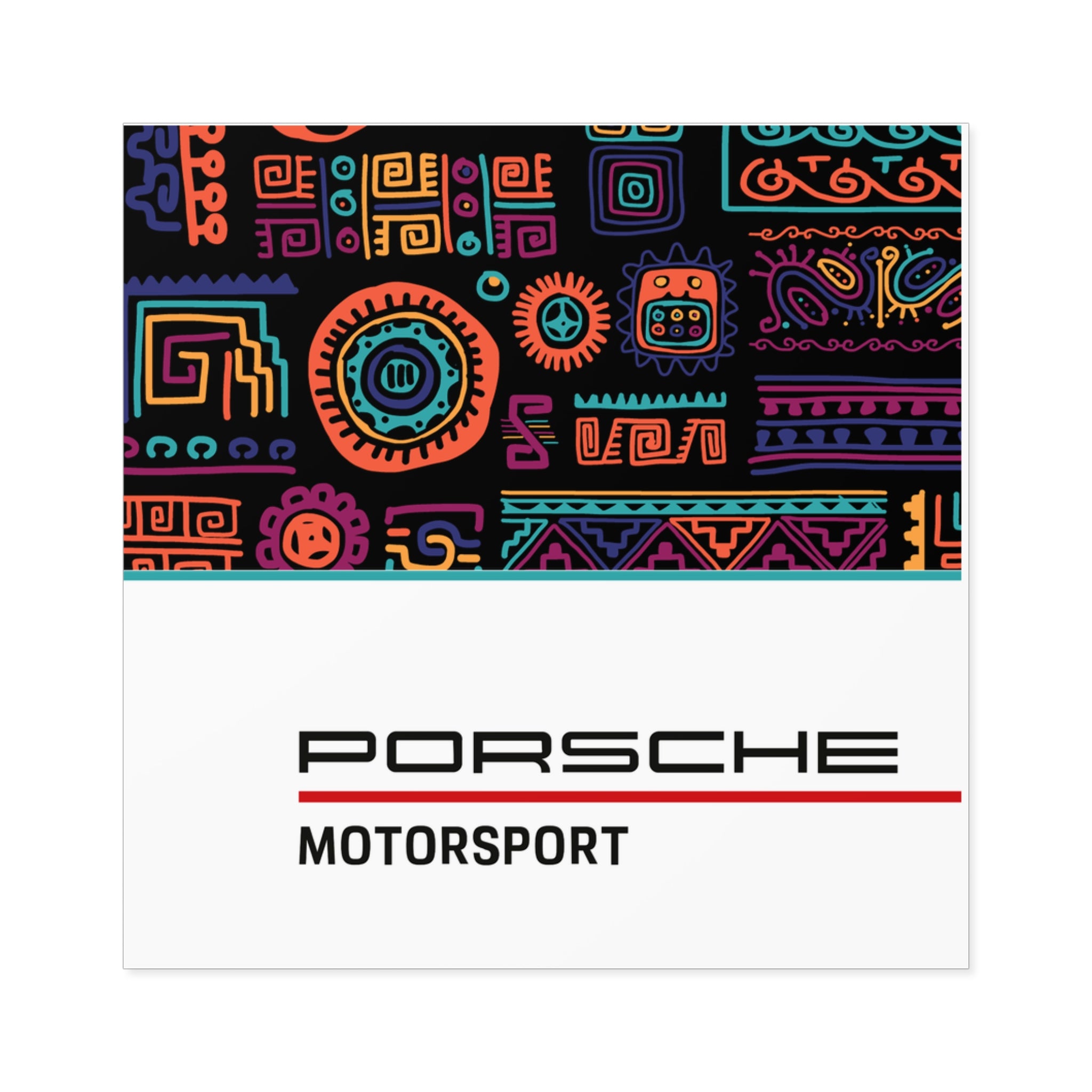 Porsche Square Stickers - 01PSTR01