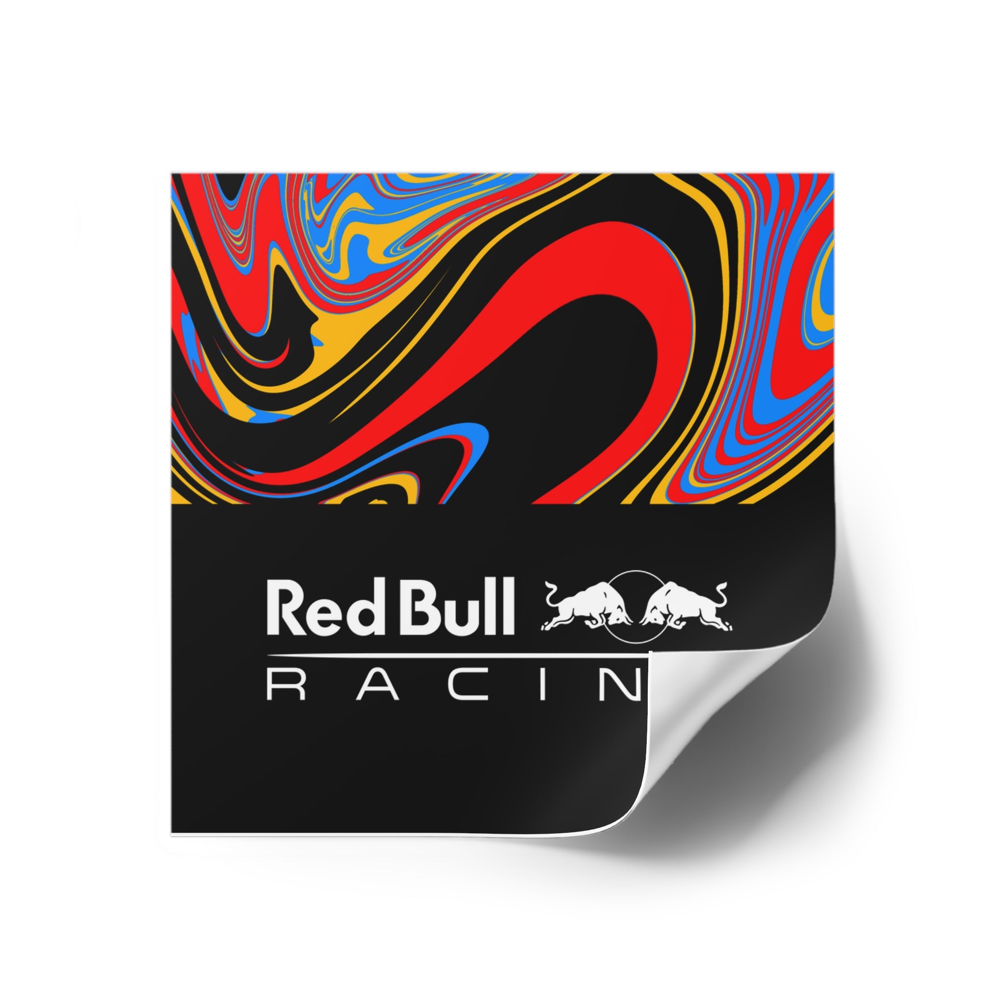 Red Bull Square Stickers - 0FRSTR03