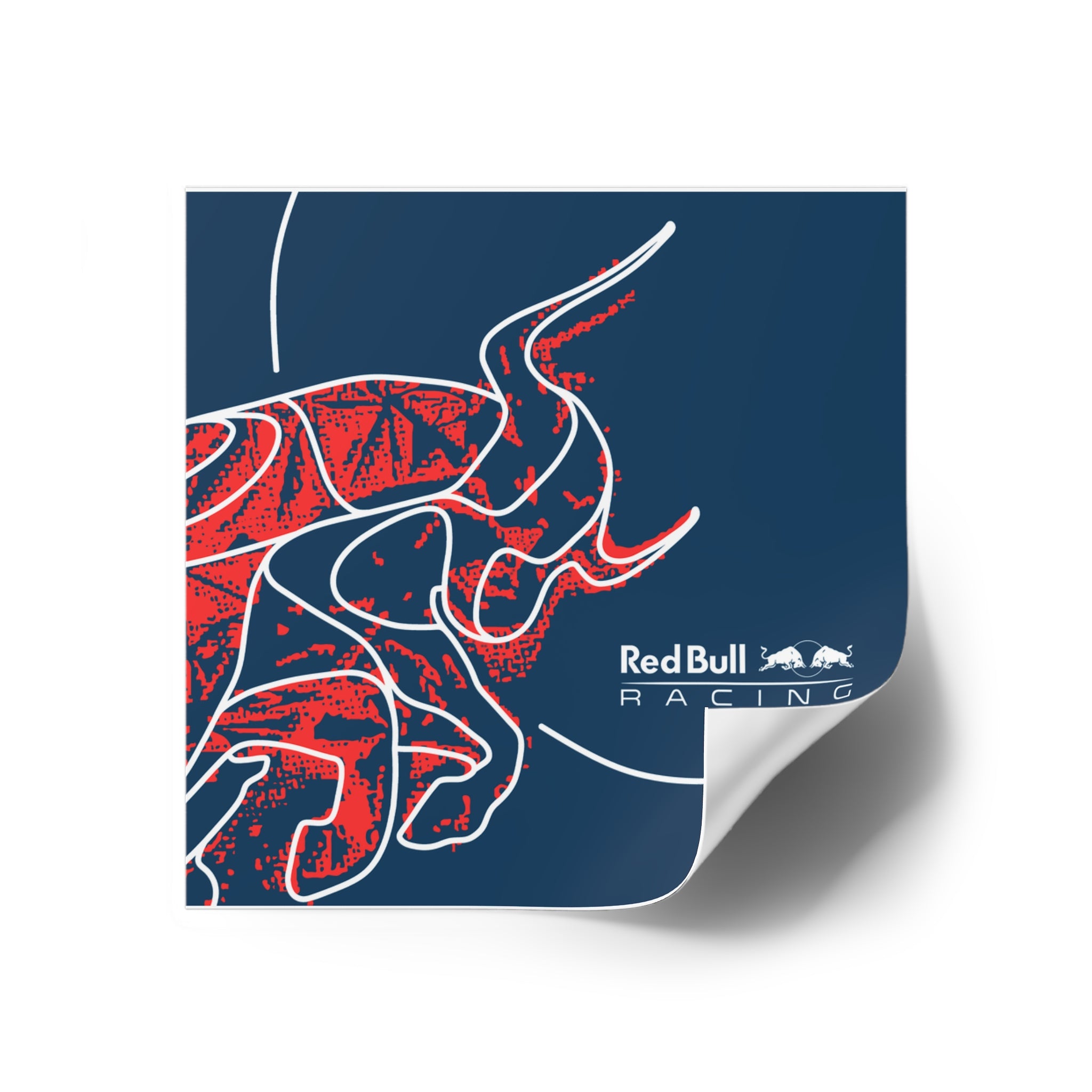 Red Bull Square Stickers - 0FRSTR06