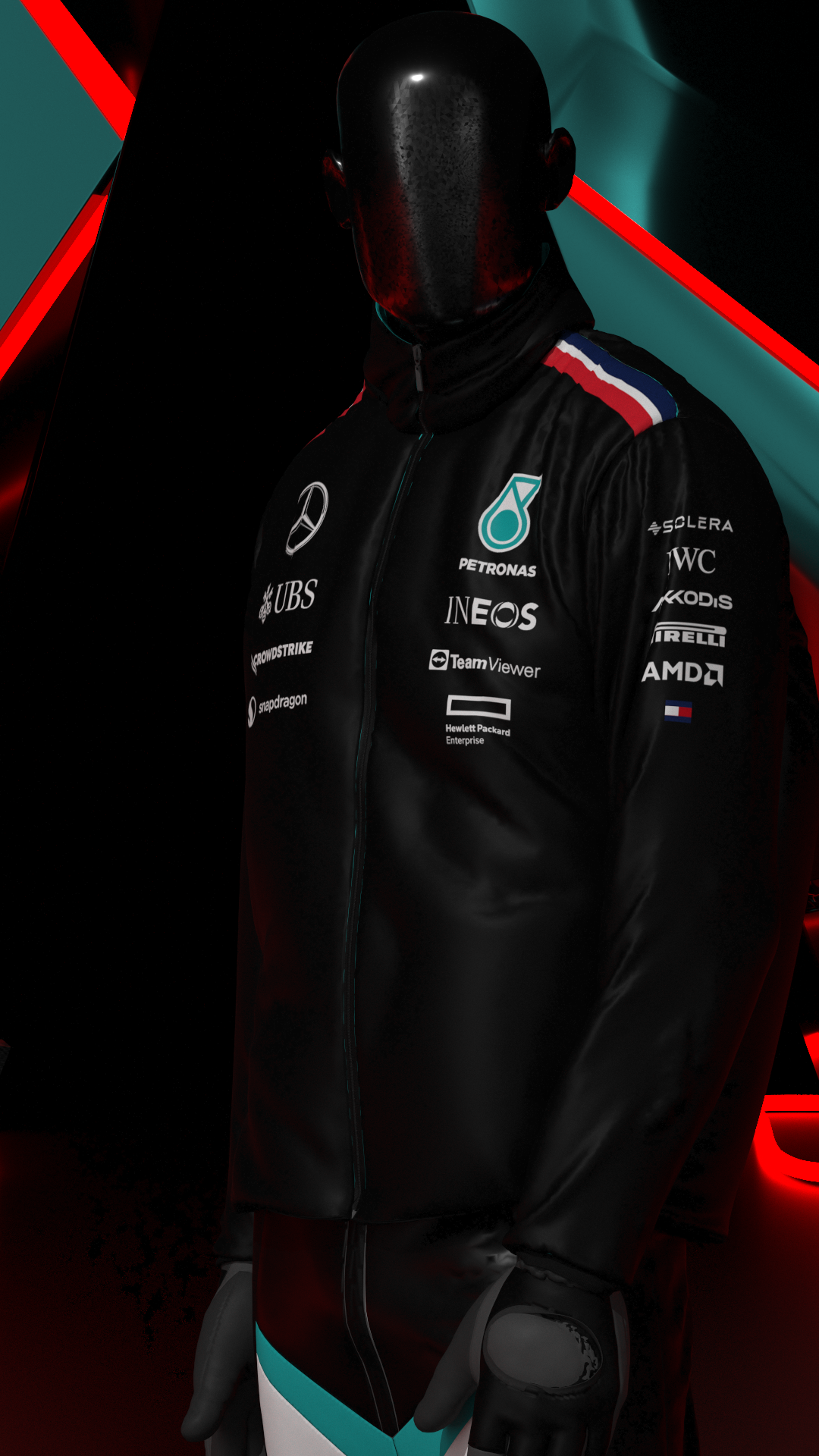 Mercedes F1 Jacket - Team 2024 - Black