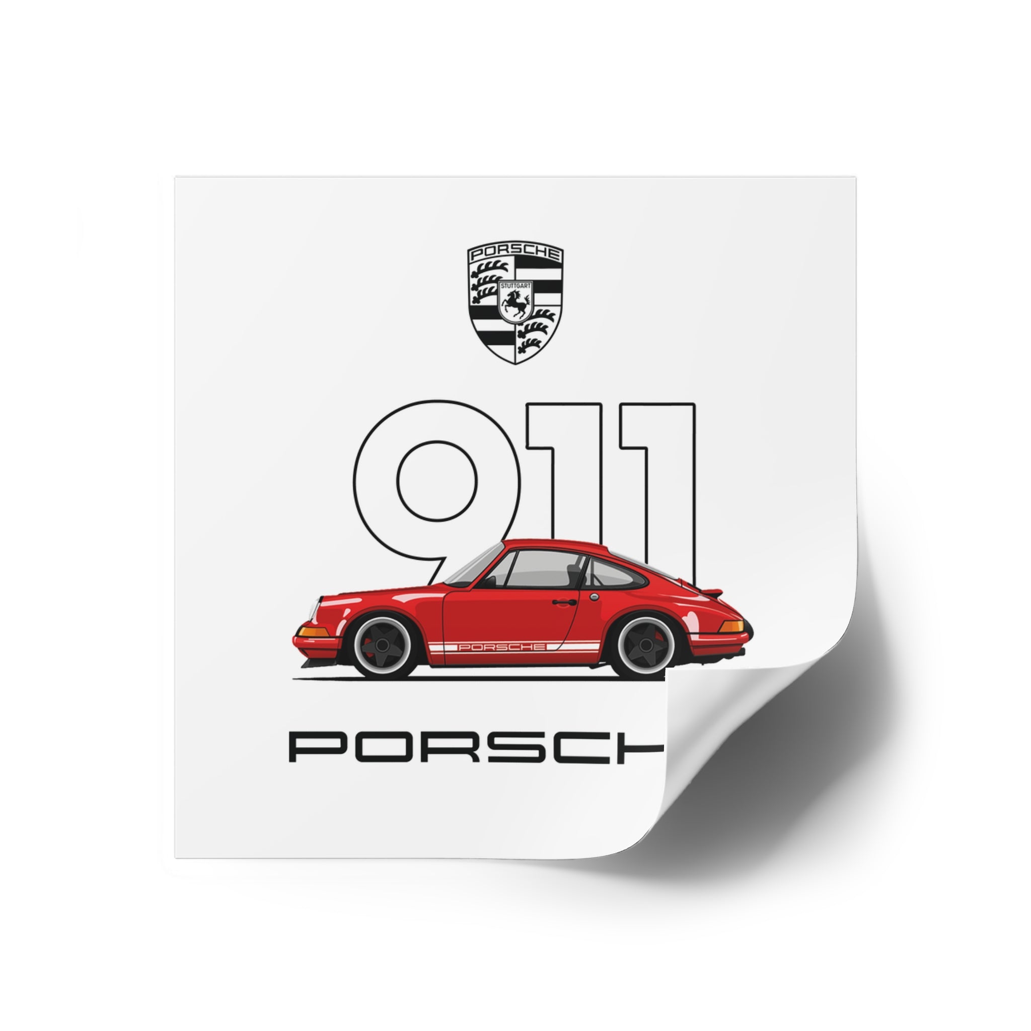 Porsche Square Stickers - 01PSTR04