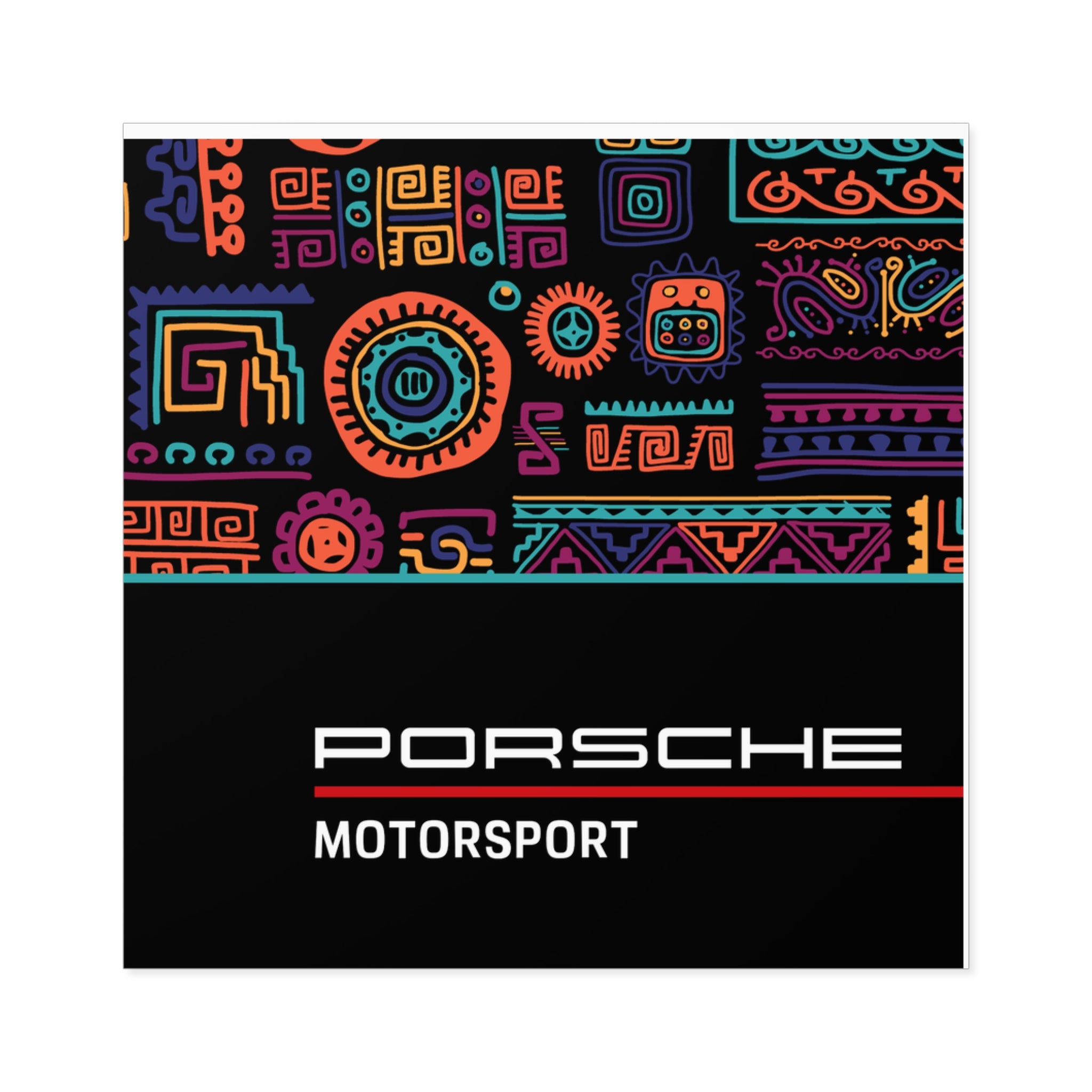 Porsche Square Stickers - 01PSTR03