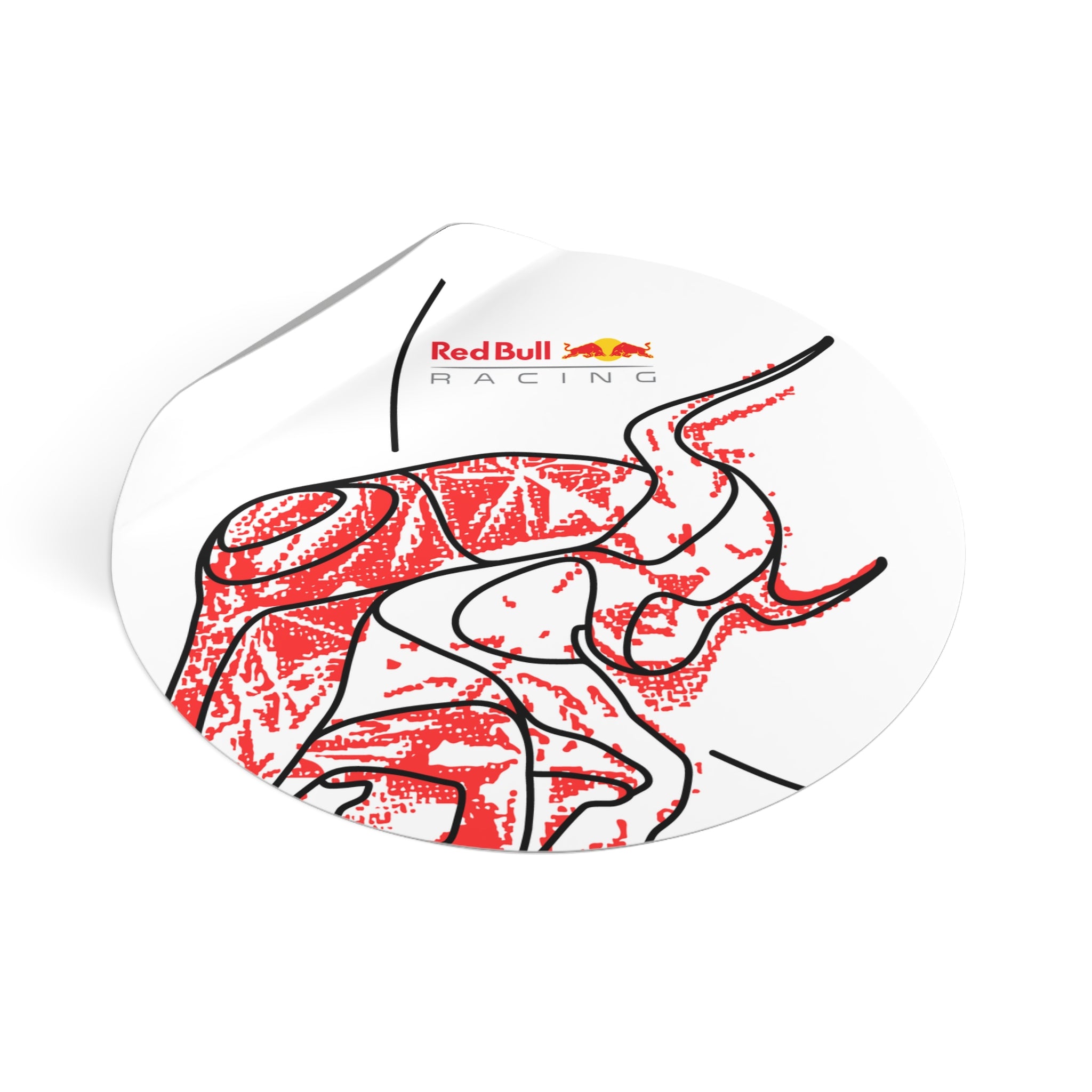 Red Bull Round Stickers - 0FRSTC09