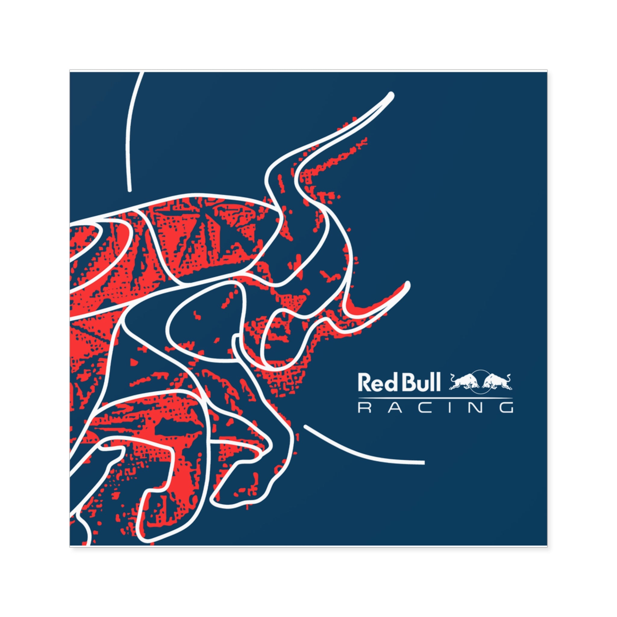 Red Bull Square Stickers - 0FRSTR06