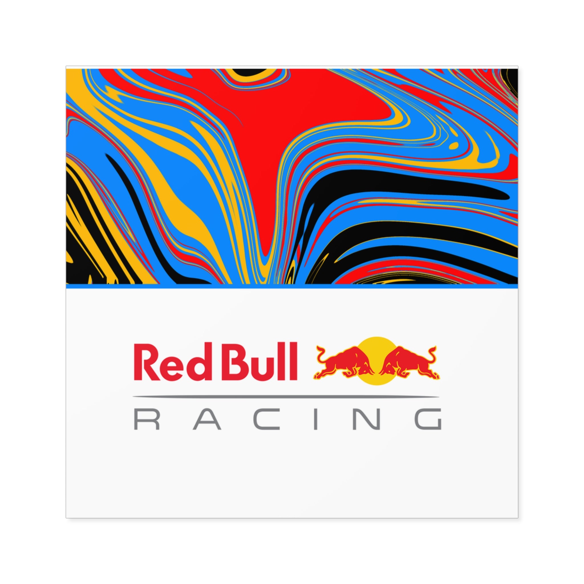 Red Bull Square Stickers - 0FRSTR02