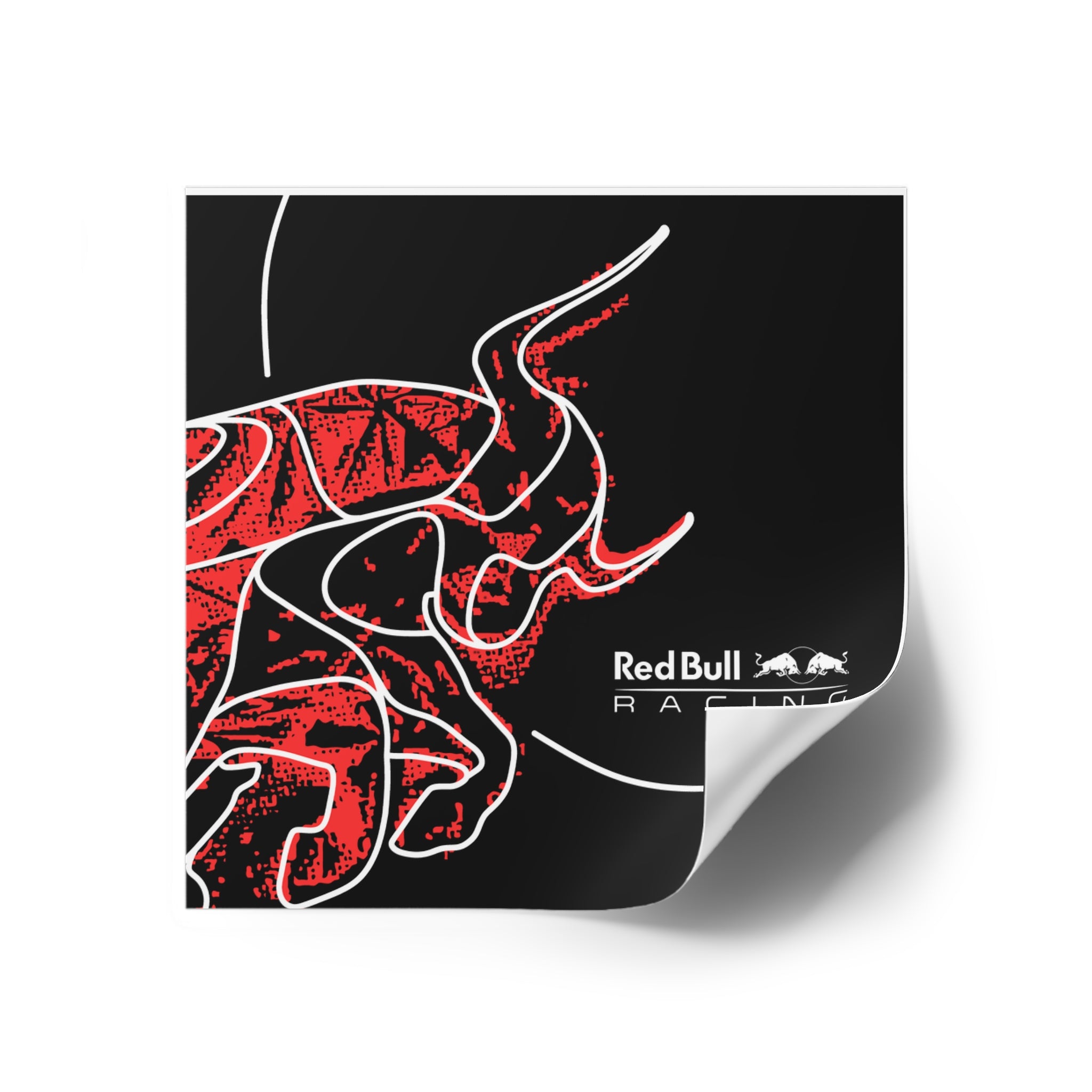 Red Bull Square Stickers - 0FRSTR05