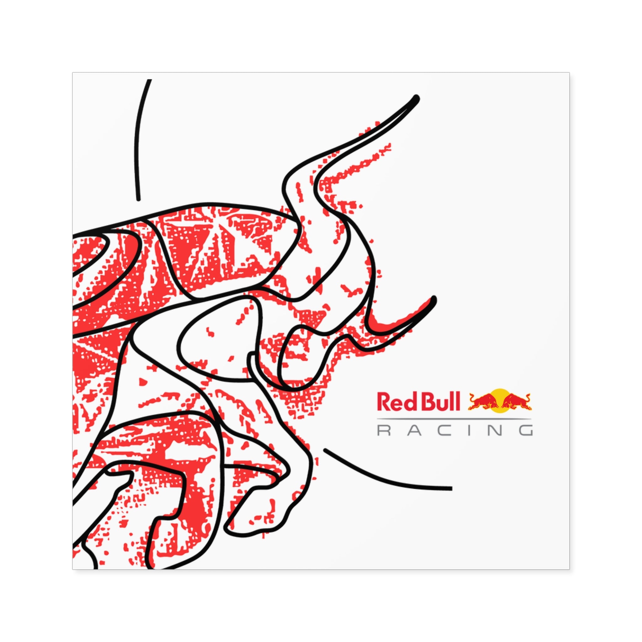 Red Bull Square Stickers - 0FRSTR09